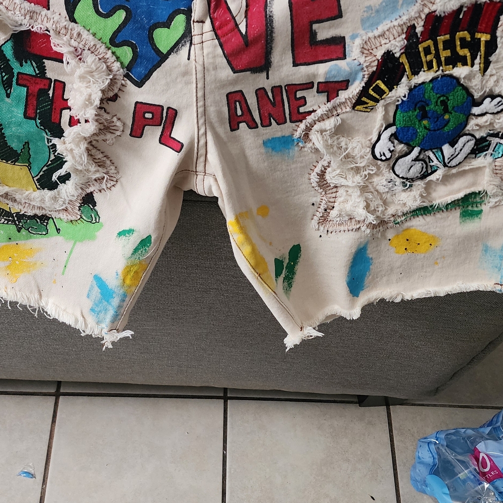 First Row Denim Love The Planet Shorts